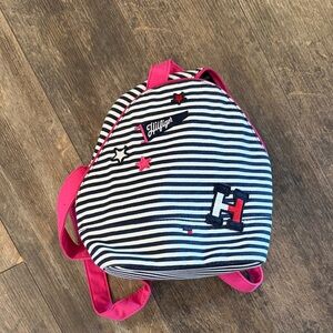 Tommy Hilfiger Kids Backpack - Pink and Black Stripes